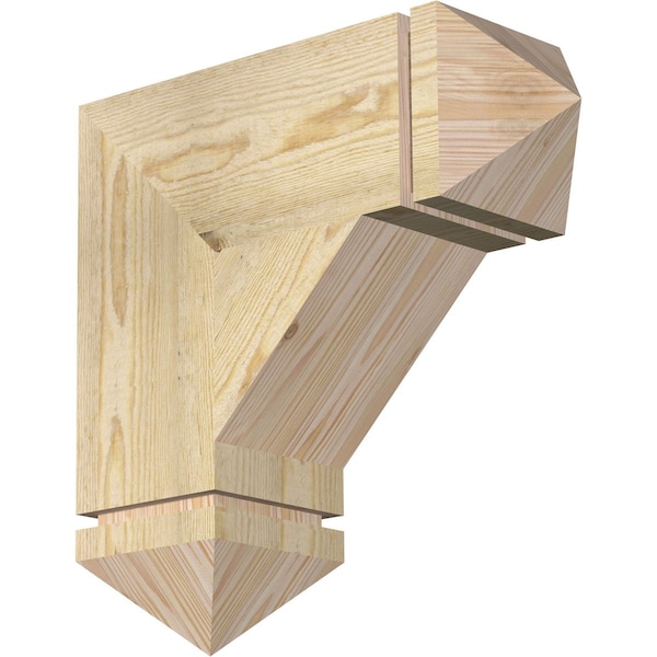 Ekena Millwork Traditional Arts & Crafts Rough Sawn Bracket, Douglas Fir, 6"W x 18"D x 18"H BKT06X18X18TRA03RDF - main